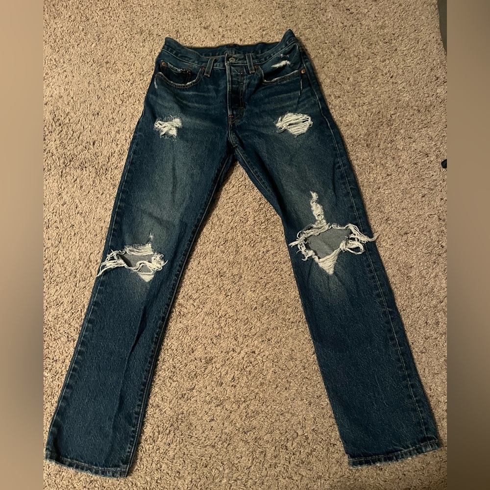 Levi's Women's Straight Leg Jeans - Dark Blue